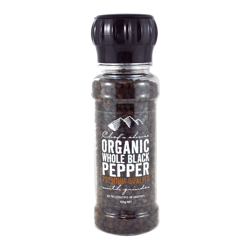 Organic Black Pepper Grinder 100g