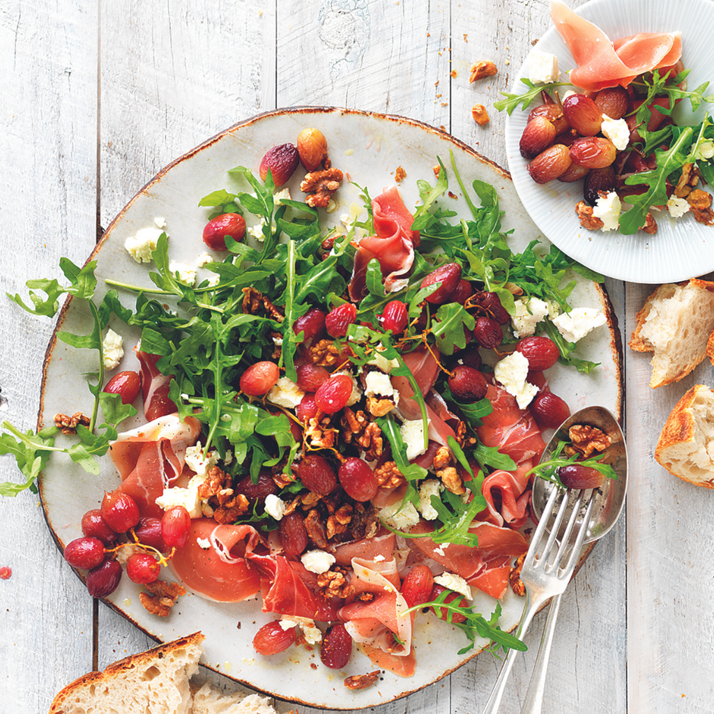 ROASTED GRAPE PROSCIUTTO & PERSIAN FETA SALAD