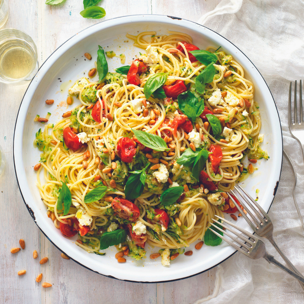 ZUCCHINI, TOMATO & RICOTTA SPAGHETTI 