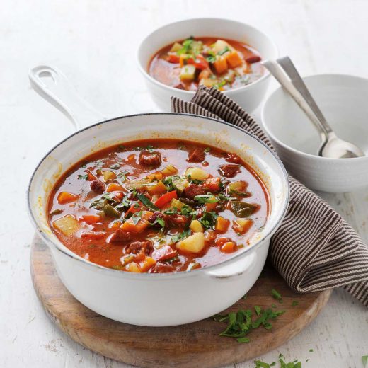 Spanish vegetable & chorizo soup
