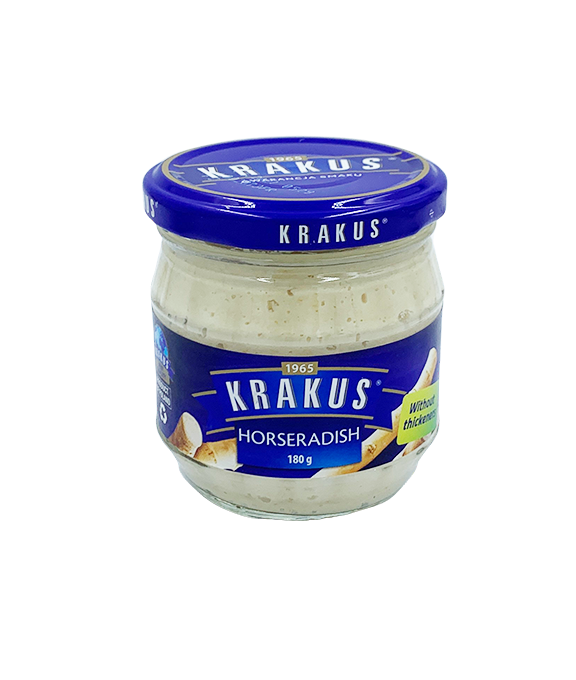Indulge in Krakus horseradish, 180g jars