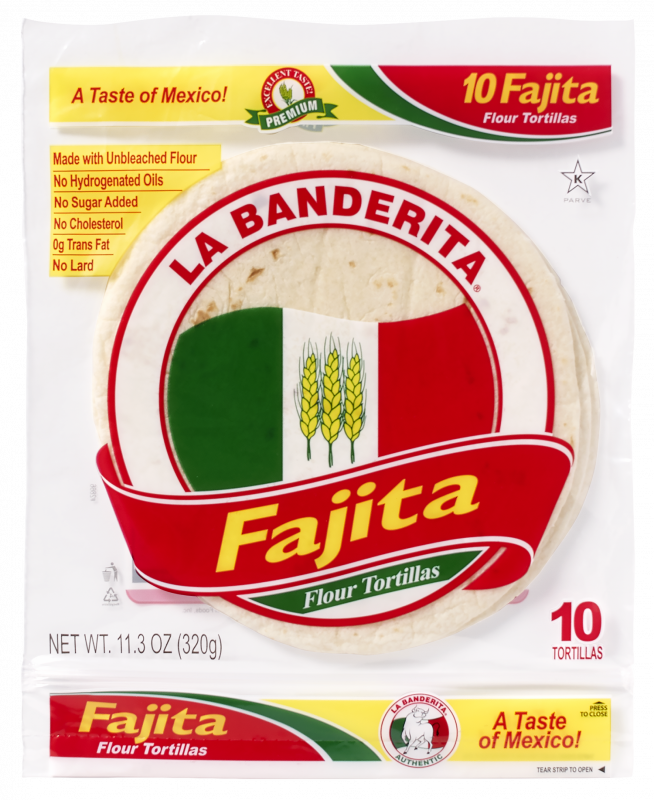 LA BANDERITA Fajita Flour Tortillas 6 Inch 10Tortillas 320g